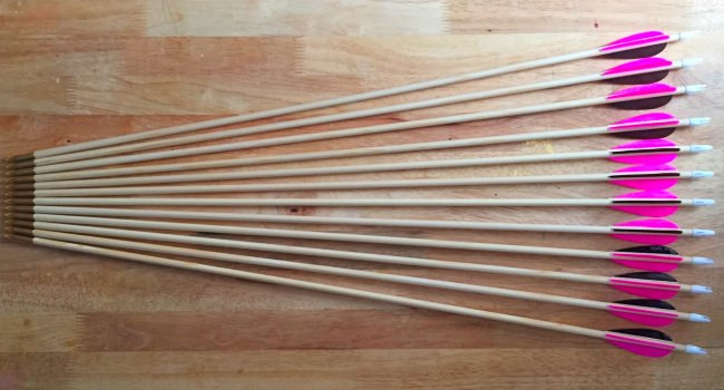 Wooden club arrows