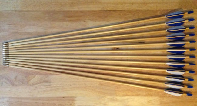 Competition matched wood arrows