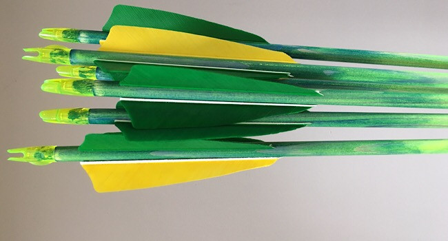 6x 26-27lb paint fade arrows